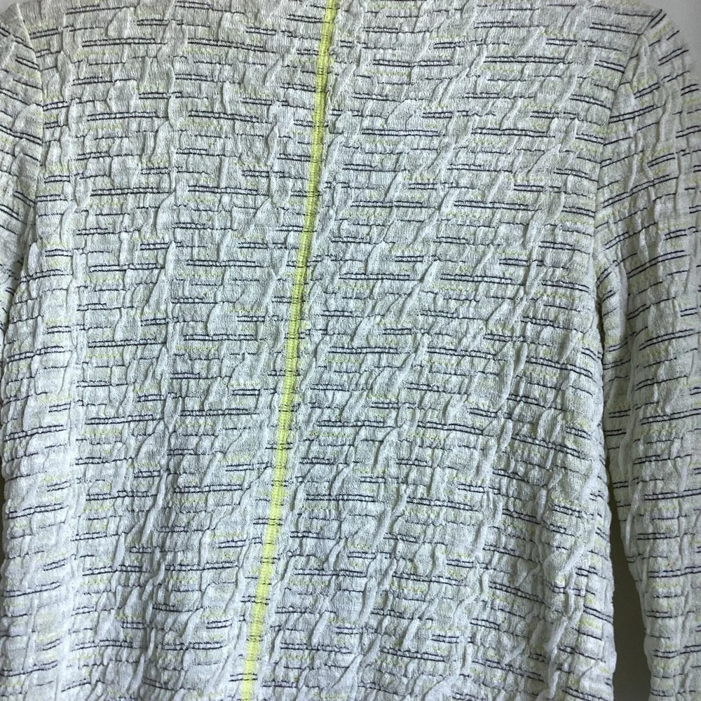 Aldo Martins Cardigan Sweater Womens Size 6 Yellow Black Lightweight Academia